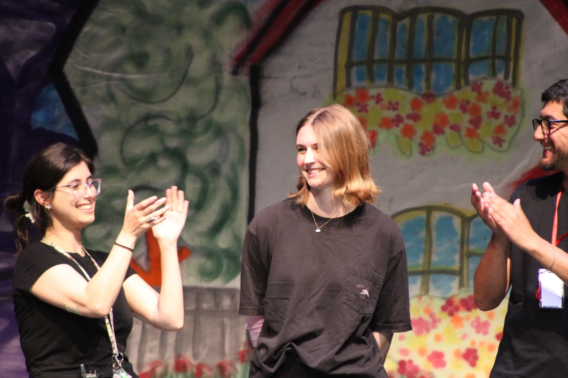 A SELA teacher celebrating a student's breakthrough